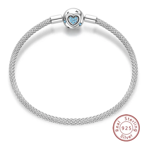 Bracelet Silver 925 Original 17-20CM Star Moon Sun Four Leaf Clover Green Zircon Bracelets Fit DIY Charms Birthday Jewelry Gifts - Image 37