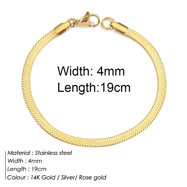 Gold Color Bracelet Stainless Steel Twist Cuban Chain Bracelet for Women Chain Bracelet Jewelry Gifts Wholesale Dropshipping - Image 21