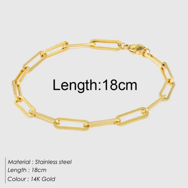 Gold Color Bracelet Stainless Steel Twist Cuban Chain Bracelet for Women Chain Bracelet Jewelry Gifts Wholesale Dropshipping - Image 18