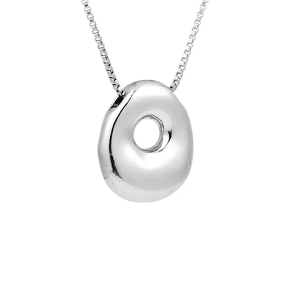 Creative A-Z Balloon Bubble Letter pendant Necklace for Women Silver Plated Chunky Initial Necklaces Jewelry Birthday Gift - Image 23
