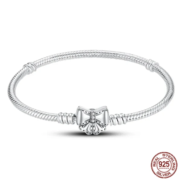 Bracelet Silver 925 Original 17-20CM Star Moon Sun Four Leaf Clover Green Zircon Bracelets Fit DIY Charms Birthday Jewelry Gifts - Image 43