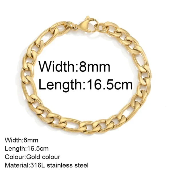 Gold Color Bracelet Stainless Steel Twist Cuban Chain Bracelet for Women Chain Bracelet Jewelry Gifts Wholesale Dropshipping - Image 23