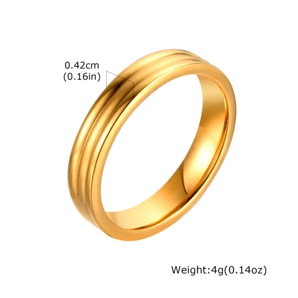 Set of 2 Stacking Ring for WomenStainless Steel 2mm Thin Gold Color Dome Shap Minimalist Jewelry - Image 17