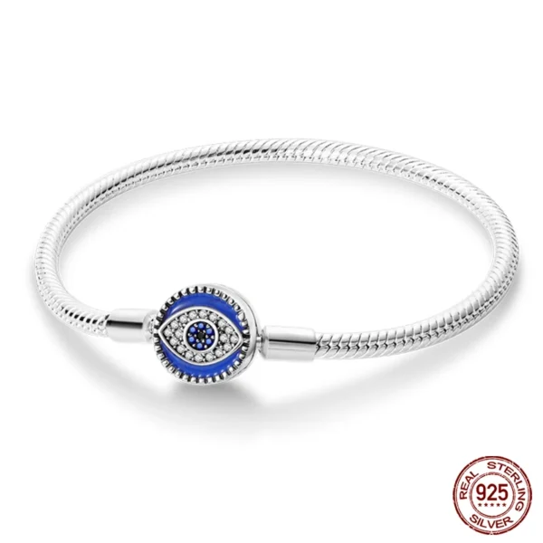 Bracelet Silver 925 Original 17-20CM Star Moon Sun Four Leaf Clover Green Zircon Bracelets Fit DIY Charms Birthday Jewelry Gifts - Image 10